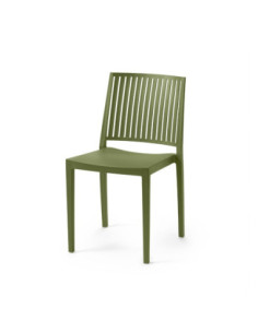 Sedia Bars polipropilene verde oliva - Kallea 2