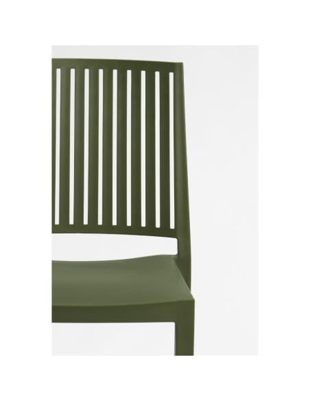 Sedia Bars polipropilene verde oliva - Kallea