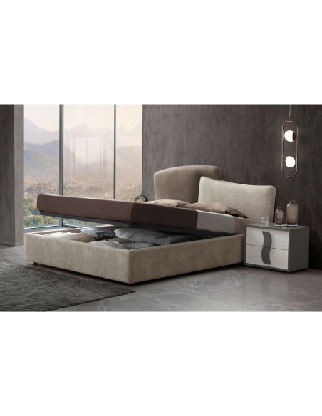 Camera da letto Twin con letto contenitore colore grigio - Kallea
