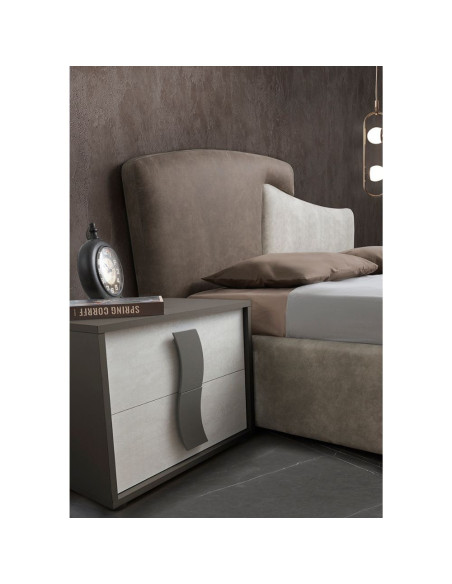 Camera da letto Twin con letto contenitore colore grigio - Kallea