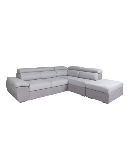 Divano angolare grigio modello 150 pouf contenitore destro 280x232 - Kallea