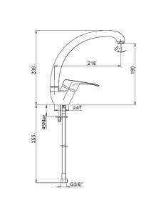 Rubinetto Miscelatore per lavello cucina Piralla serie Noemy con canna alta girevole 0NE00104A16 cromato - Kallea 2