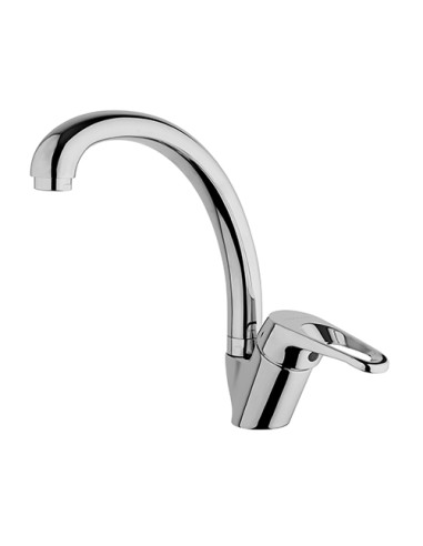 Rubinetto Miscelatore per lavello cucina Piralla serie Noemy con canna alta girevole 0NE00104A16 cromato - Kallea