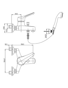 Miscelatore Piralla per vasca esterno serie Air con Duplex 0RI00002A21 cromato - Kallea 2