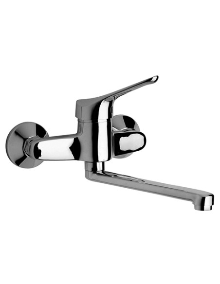 Rubinetto Miscelatore per lavello cucina serie Air Piralla a parete 0RI00062A21 cromato - Kallea