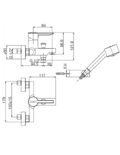 Miscelatore Piralla per vasca esterno serie Syrena con Duplex 0SY00002A21 cromato - Kallea 2