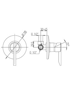 Miscelatore Piralla incasso per doccia serie Syrena 0SY00410A16 cromato - Kallea 2