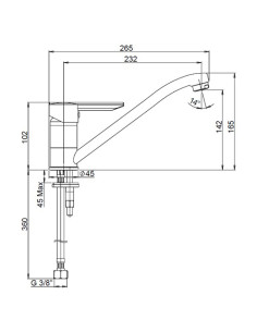Rubinetto Miscelatore per lavello cucina Piralla serie Syrena con canna bassa girevole 0SY00101A16 cromato - Kallea 2