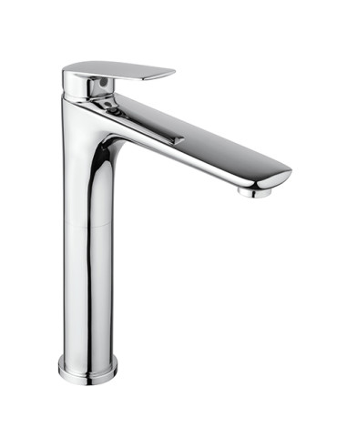 Rubinetto Miscelatore monoforo per lavabo alto serie Lake Piralla con scarico automatico 0LK00488A22 cromato - Kallea