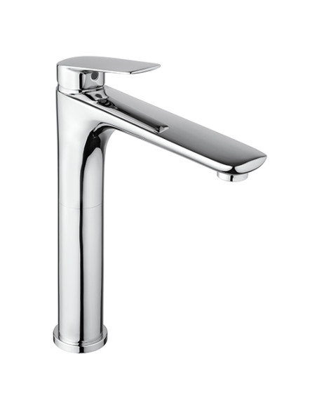 Rubinetto Miscelatore monoforo per lavabo alto serie Lake Piralla con scarico automatico 0LK00488A22 cromato - Kallea