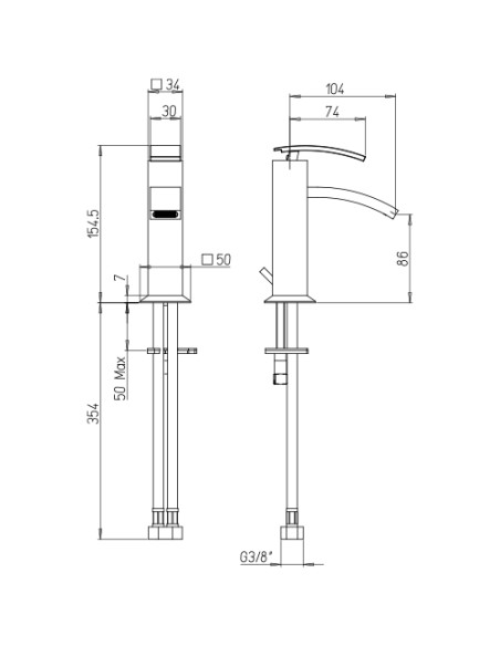 Rubinetto Miscelatore monoforo per lavabo serie Golden Jacuzzi con piletta click clack inclusa 0GN00086JA00 cromato - Kallea