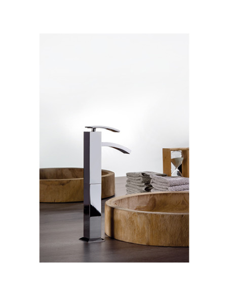 Rubinetto Miscelatore monoforo per lavabo alto serie Golden Jacuzzi con piletta click clack inclusa 0GN00493JA00 cromato - Ka...