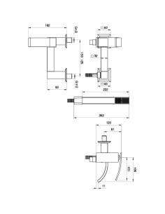 Miscelatore Jacuzzi per vasca esterno serie Golden con Duplex 0GN00002JA00 cromato - Kallea 2