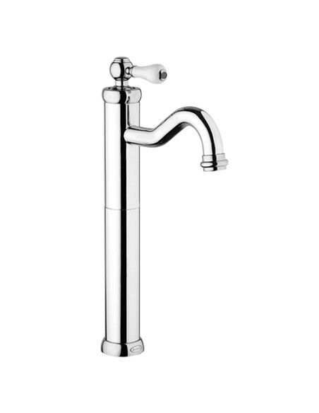 Rubinetto Miscelatore monoforo per lavabo alto serie Vintage Jacuzzi con piletta click clack inclusa 0VI00493JA00 cromato - K...