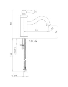 Rubinetto Miscelatore monoforo per lavabo serie Vintage YO Jacuzzi con piletta click clack inclusa 0VIYO086JA00 nero opaco - ... 2