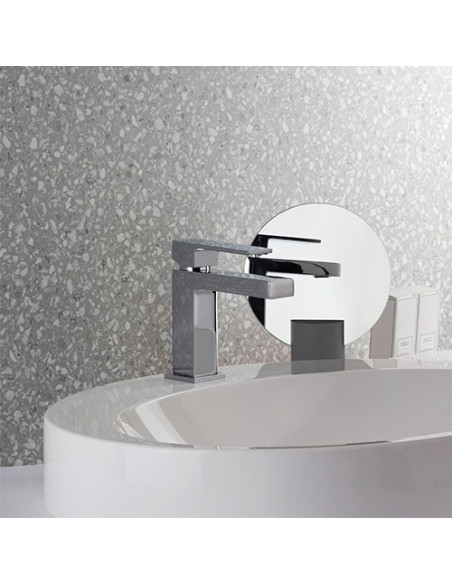 Rubinetto Miscelatore monoforo per lavabo serie Kley Jacuzzi con piletta click clack inclusa 0KL00086JA00 cromato - Kallea