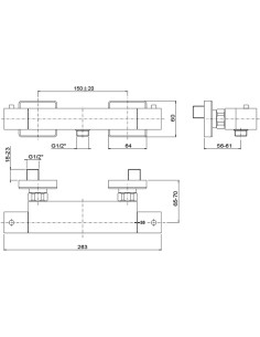 Gruppo esterno termostatico Jacuzzi per doccia serie Kley 0KL00028JA00 cromato - Kallea 2