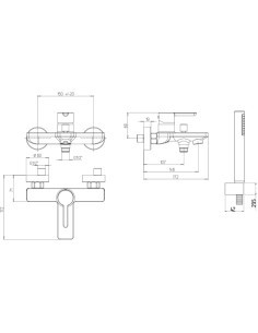 Miscelatore Jacuzzi per vasca esterno serie Sunrise YO con Duplex 0SNYO002JA01 nero opaco - Kallea 2