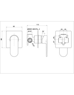 Miscelatore Jacuzzi incasso ad 1 uscita per doccia serie Bora 0BR00410JA01 cromato - Kallea 2