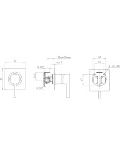 Miscelatore Jacuzzi incasso ad 1 uscita per doccia serie Fire 0FR00410JA00 cromato - Kallea 2
