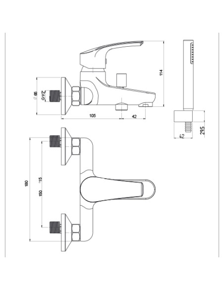Miscelatore Jacuzzi per vasca esterno serie Shiny con Duplex 0SH00002JA00 cromato - Kallea