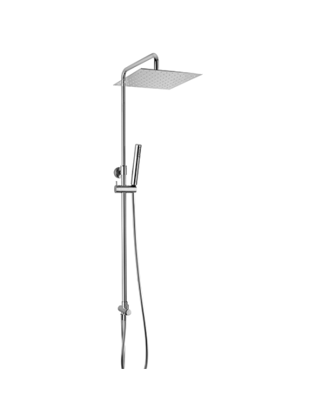 Colonna doccia Jacuzzi Sunrise senza miscelatore con deviatore meccanico e supporto doccia con flessibile grigio 0SN00846JA04...