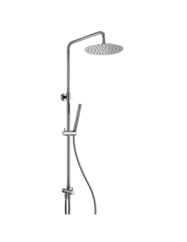 Colonna doccia Jacuzzi Sunrise senza miscelatore con deviatore meccanico e supporto doccia con flessibile grigio 0SN00846JA00...