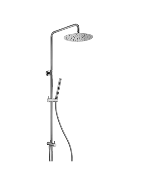 Colonna doccia Jacuzzi Sunrise senza miscelatore con deviatore meccanico e supporto doccia con flessibile grigio 0SN00846JA00...