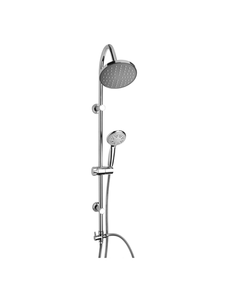 Colonna doccia Piralla serie Roma regolabile a fori esistenti con deviatore meccanico 0RM00846B16 - Kallea