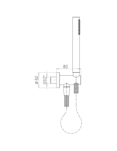 Kit doccia Jacuzzi tondo con doccino e presa acqua art. 0KC00901AC00 cromato - Kallea 2