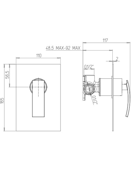 Set Rubinetti Jacuzzi per lavabo e bidet con pilette click clack incluse e doccia incasso serie Golden cromato - Kallea