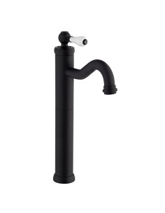 Set Rubinetti Jacuzzi per lavabo alto e bidet con pilette click clack incluse serie Vintage YO nero opaco - Kallea 2