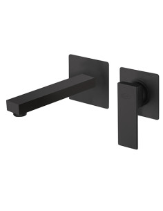 Set Rubinetti Jacuzzi per lavabo a parete e bidet con pilette click clack incluse serie Kley YO nero opaco - Kallea 2