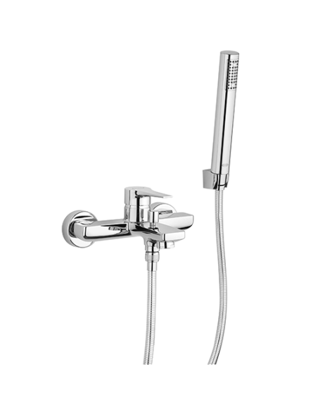 Set Rubinetti Jacuzzi per lavabo e bidet con piletta click clack inclusa e vasca serie Light cromato - Kallea