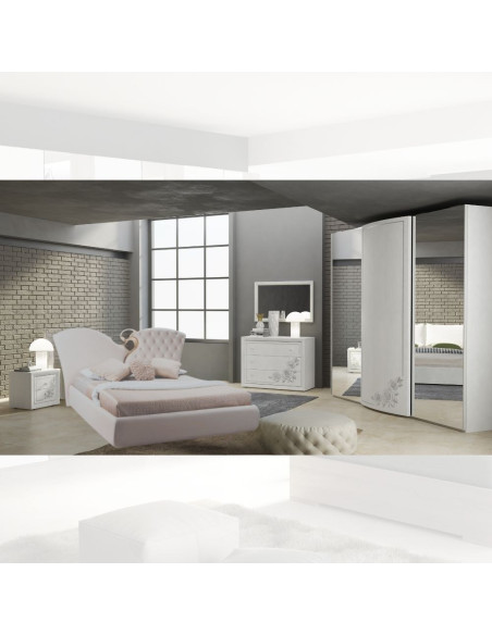 Camera da letto Azzurra completa bianca matrix - Kallea