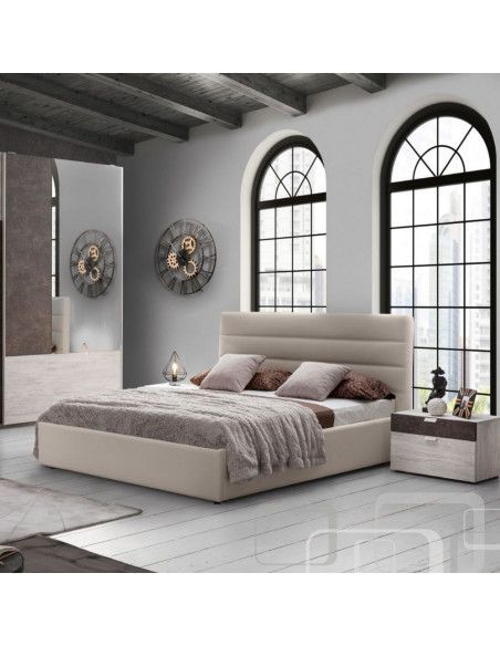 Camera da letto Urban olmo e cemento scuro - Kallea