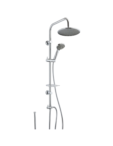 Colonna doccia Jacuzzi serie Soft regolabile a fori esistenti con deviatore meccanico 0SF00846JA00 - Kallea
