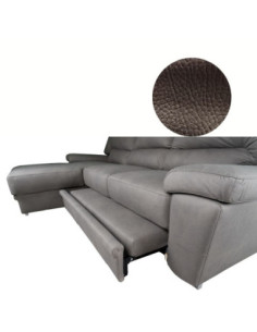 Divano con penisola sinistra Sara 207x102x88h grigio elephant texas 95 - Kallea 2