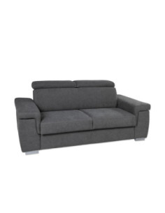 Divano letto Delhia 3 posti grigio cenere poggiatesta recliner 226x108 - Kallea