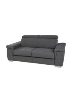 Divano letto Delhia 3 posti grigio cenere poggiatesta recliner 226x108 - Kallea 2