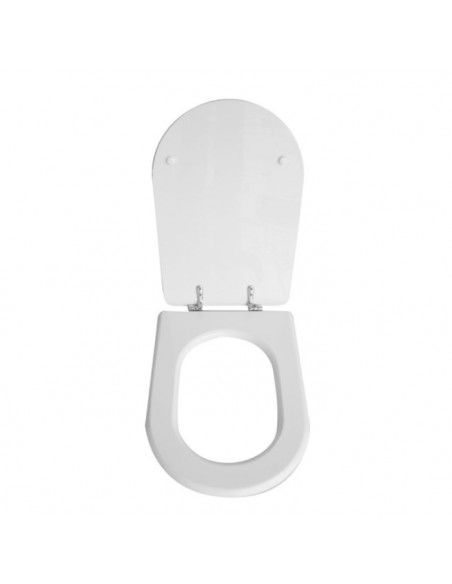 Copriwater per Hidra serie Onda Bianco con Cerniere Cromo - Kallea