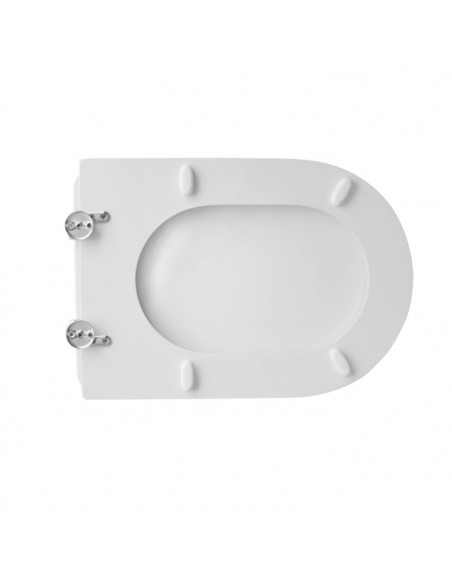 Copriwater per Hidra serie Onda Bianco con Cerniere Cromo - Kallea
