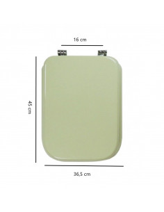 Copriwater per Reatine serie Cortina colore champagne con Cerniere Cromo - Kallea 2