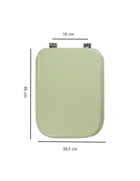 Copriwater per Reatine serie Cortina colore champagne con Cerniere Cromo - Kallea