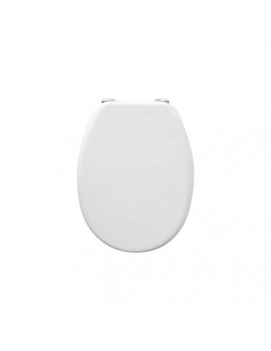 Copriwater per Pozzi Ginori serie Piemonte in legno e termoindurente Bianco con Cerniere Cromo - Kallea