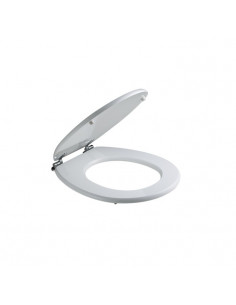 Copriwater per Pozzi Ginori serie Piemonte in legno e termoindurente Bianco con Cerniere Cromo - Kallea 2