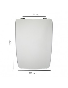 Copriwater Globo serie Gloria Bianco in legno ricoperto in termoinurente con Cerniere Cromo - Kallea 2