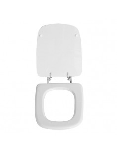 Copriwater per Hidra serie Angela in legno e termoindurente Bianco con Cerniere Cromo - Kallea 2