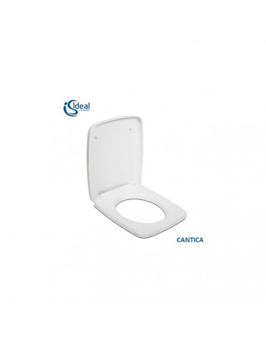 Copriwater Ideal Standard serie Cantica Bianco in duroplast con Cerniere Cromo cod: t6229901 - Kallea