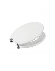 Copriwater Universale Azienda - serie in Descrizione Bianco con Cerniere Cromo - Kallea